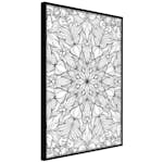Poster Artgeist Affisch Monochrome Mandala