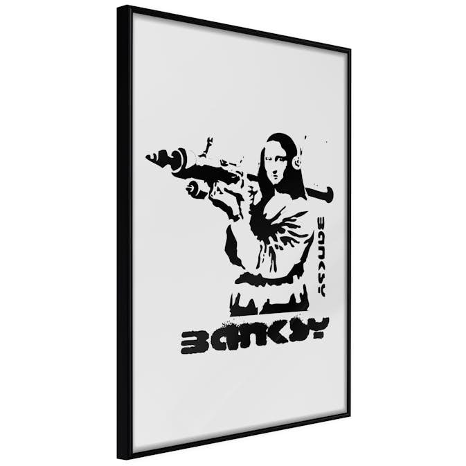 Poster Artgeist Affisch Mona Lisa with a Bazooka
