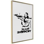 Poster Artgeist Affisch Mona Lisa with a Bazooka