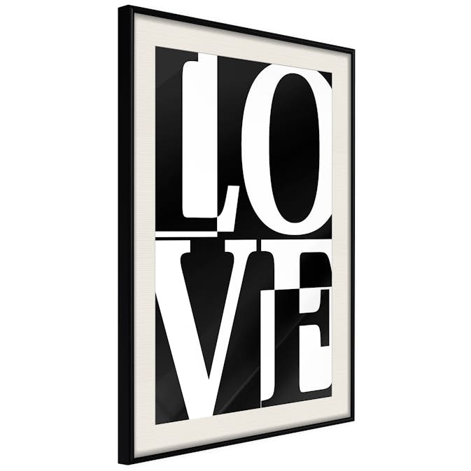 Poster Artgeist Affisch Black and White Love