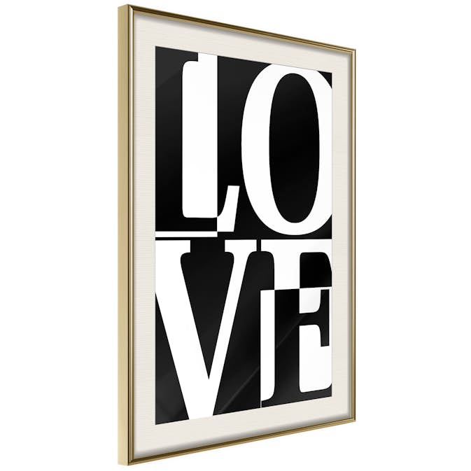 Poster Artgeist Affisch Black and White Love