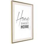 Poster Artgeist Affisch Black and White Home Sweet Home