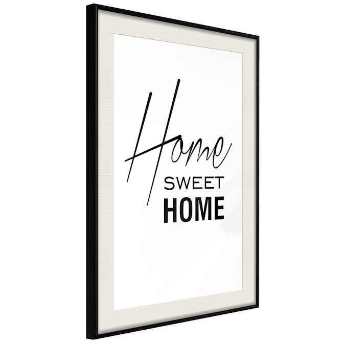 Poster Artgeist Affisch Black and White Home Sweet Home