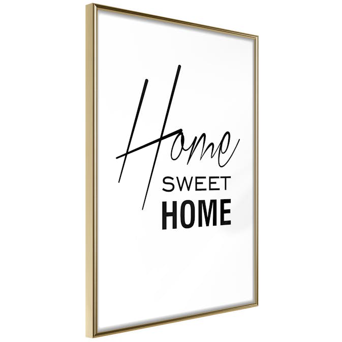 Poster Artgeist Affisch Black and White Home Sweet Home