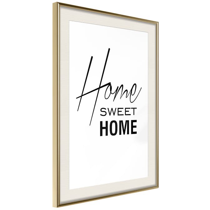 Poster Artgeist Affisch Black and White Home Sweet Home