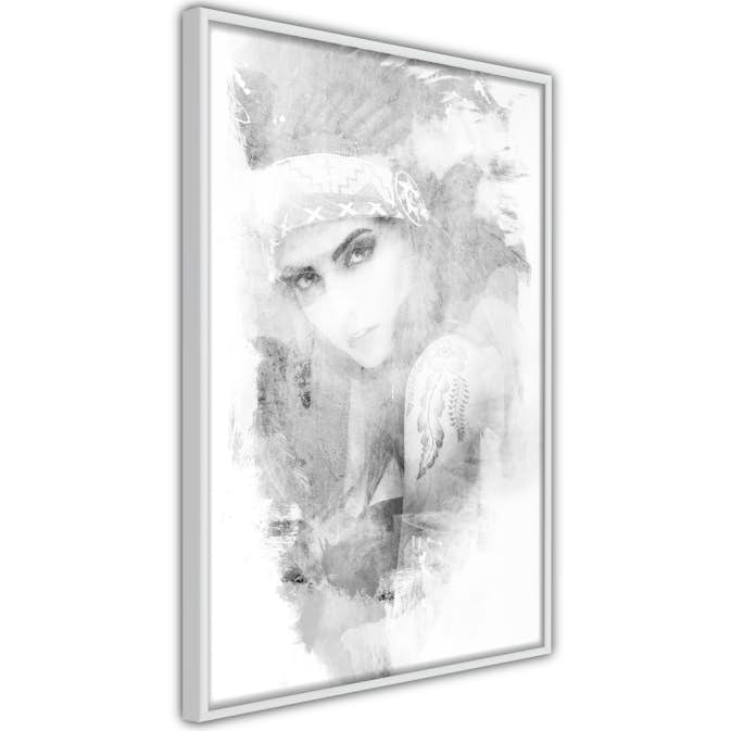 Poster Artgeist Affisch Ethnic Look Svart/Vit