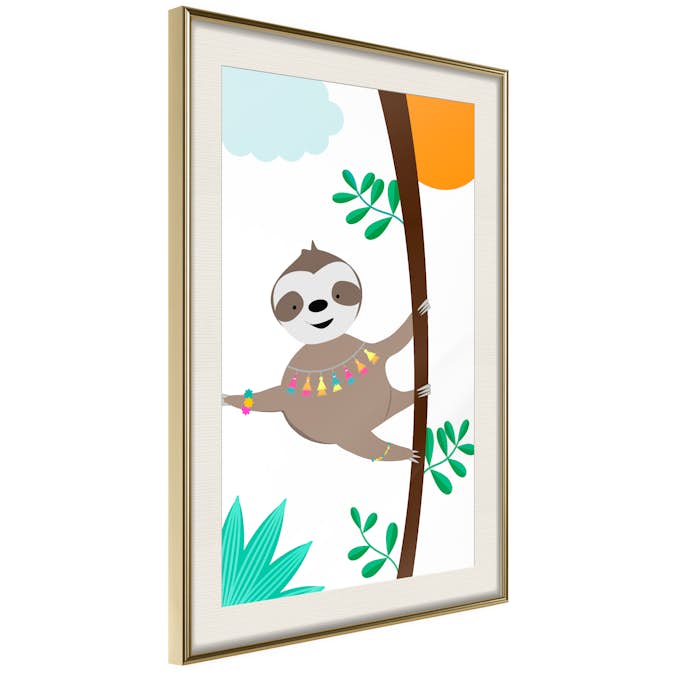 Poster Artgeist Affisch Happy Sloth