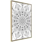 Poster Artgeist Affisch Black Mandala