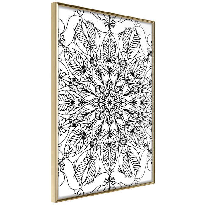 Poster Artgeist Affisch Black Mandala