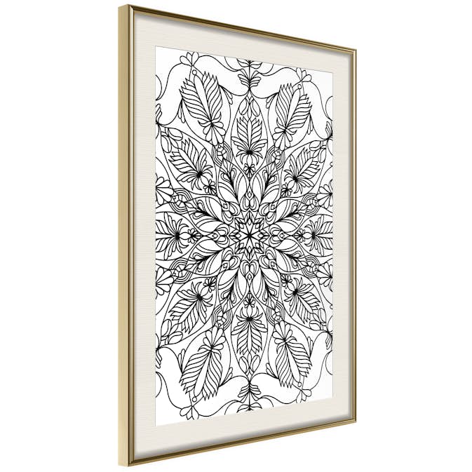 Poster Artgeist Affisch Black Mandala