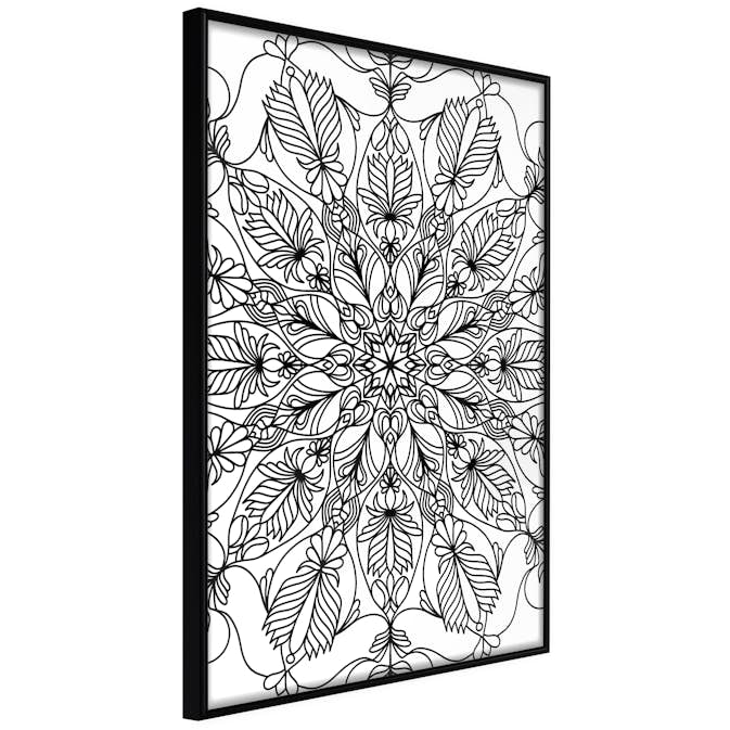 Poster Artgeist Affisch Black Mandala