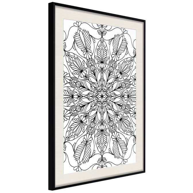 Poster Artgeist Affisch Black Mandala