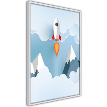 Poster Artgeist Affisch Rocket in the Clouds