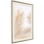 Poster Artgeist Affisch Golden Palm Leaves