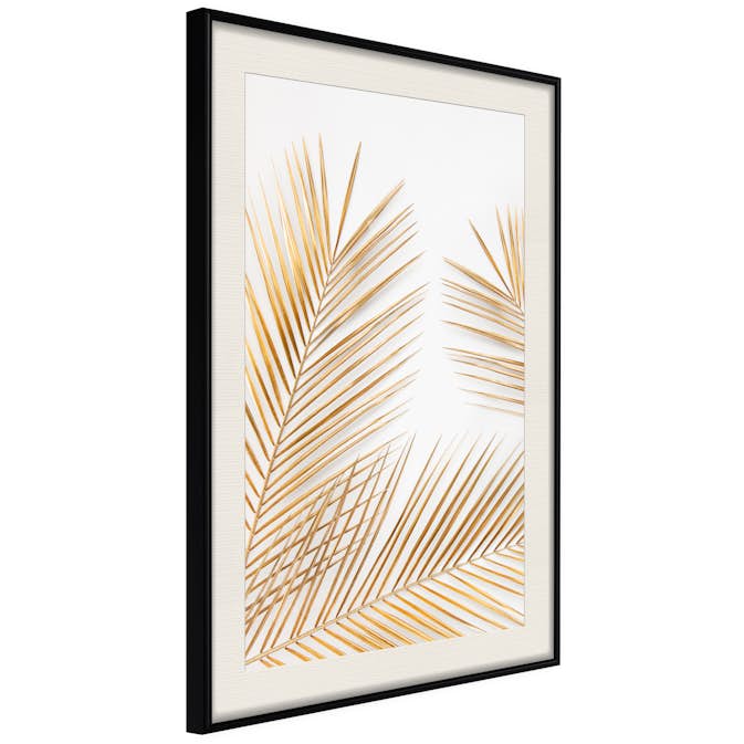 Poster Artgeist Affisch Golden Palm Leaves