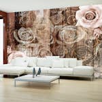 Fototapet Arkiio Old Wood & Roses