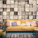 Fototapet Arkiio Självhäftande Beige Squares