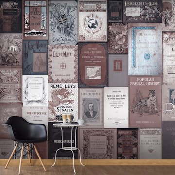 Fototapet Arkiio Självhäftande Retro Style Books