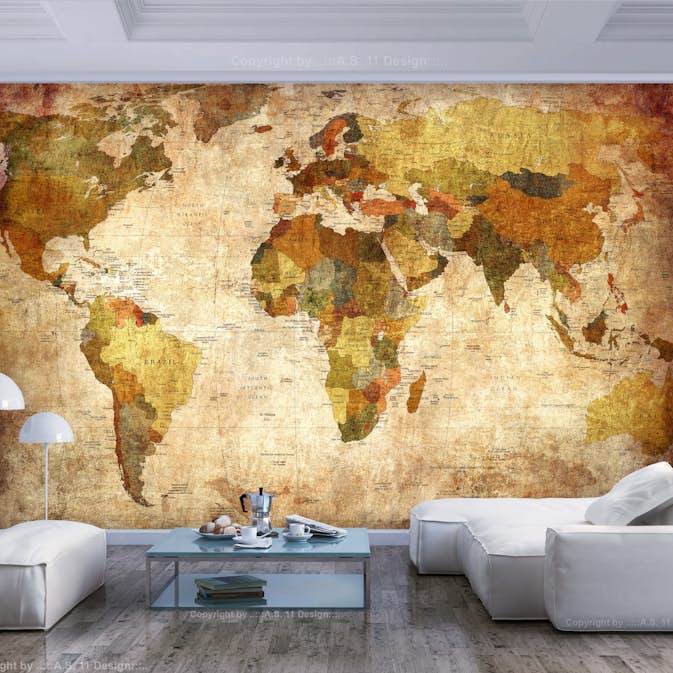 Fototapet Arkiio Självhäftande Old World Map