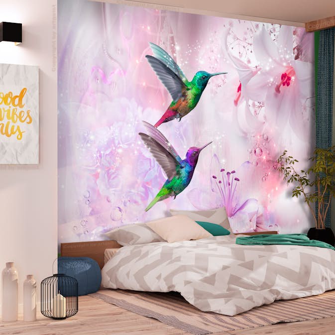 Fototapet Arkiio Colourful Hummingbirds Purple