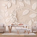 Fototapet Arkiio Paper Flowers Beige