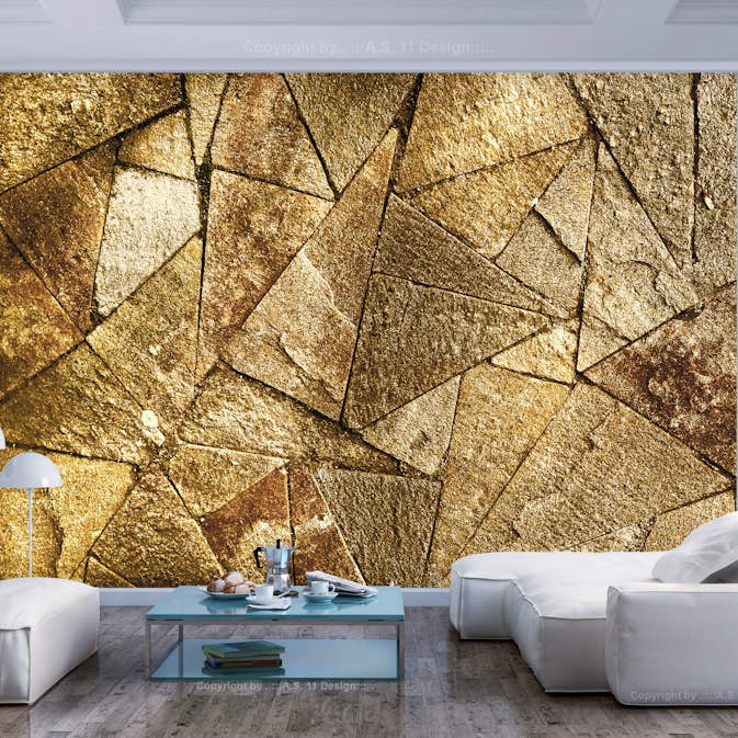 Fototapet Arkiio Pavement Tiles Golden