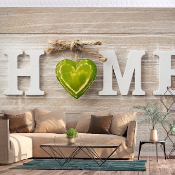 Fototapet Arkiio Självhäftande Home Heart Green
