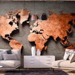 Fototapet Arkiio Självhäftande Copper Map