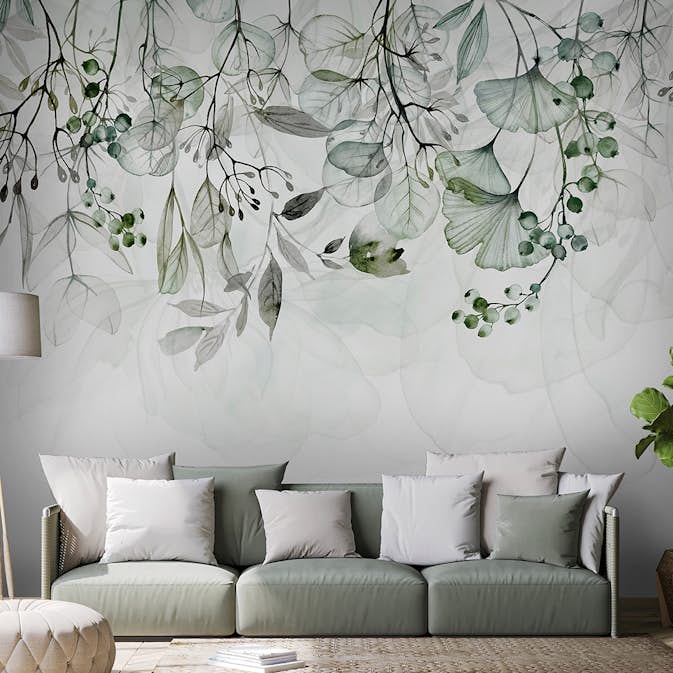 Fototapet Arkiio Foggy Nature - Green