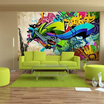 Fototapet Arkiio Självhäftande Funky Graffiti