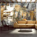 Fototapet Arkiio Berlin Kollage Orange