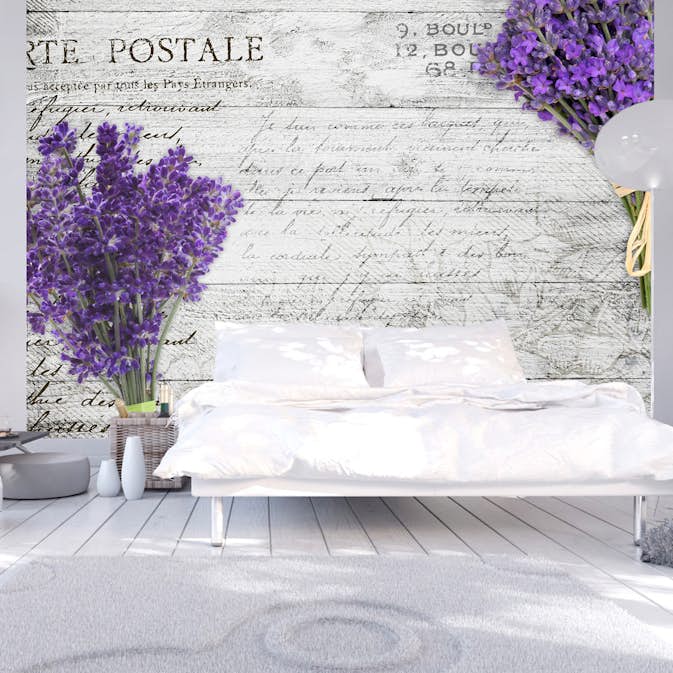 Fototapet Arkiio Självhäftande Lavender Postcard