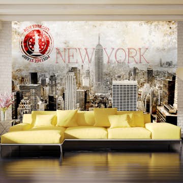 Fototapet Arkiio New York Post Age Stamp