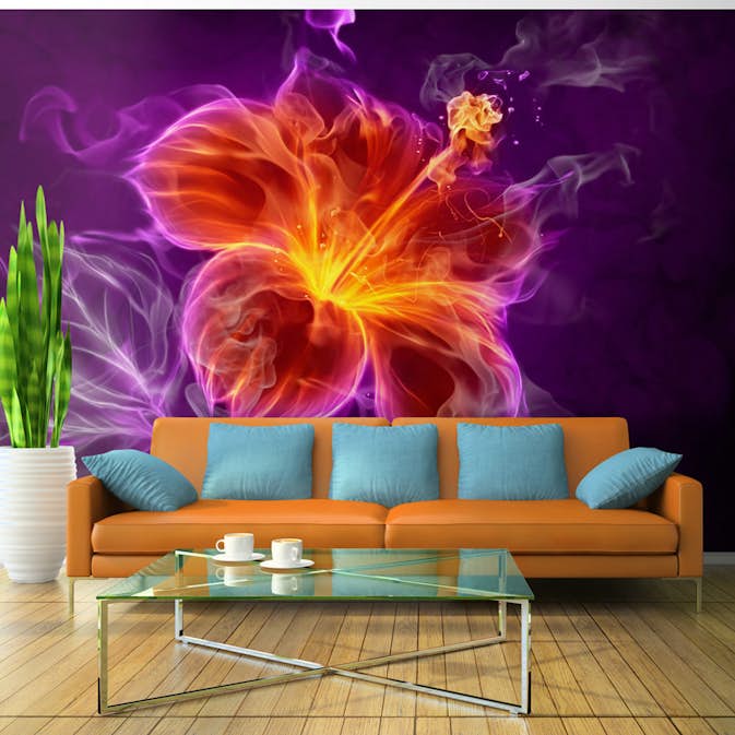 Fototapet Arkiio Fiery Flower In Purple