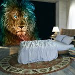 Fototapet Arkiio Självhäftande Abstract Lion