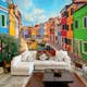 Fototapet Arkiio Colorful Canal In Burano