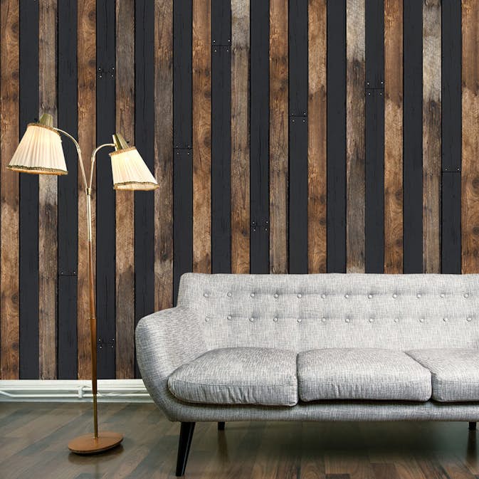 Fototapet Arkiio Wooden duo 50x1000 cm