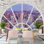 Fototapet Arkiio Självhäftande Ny Evening City