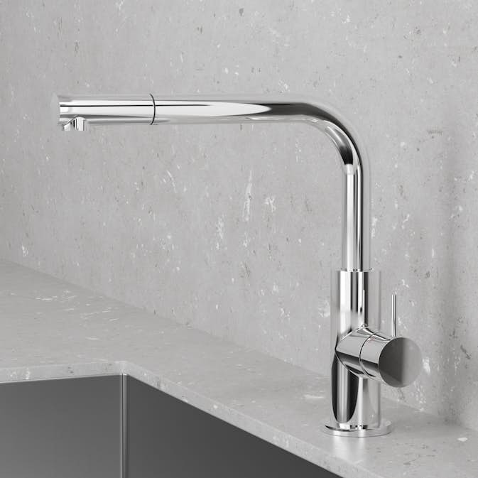 Köksblandare Scandtap Steel Accent 90
