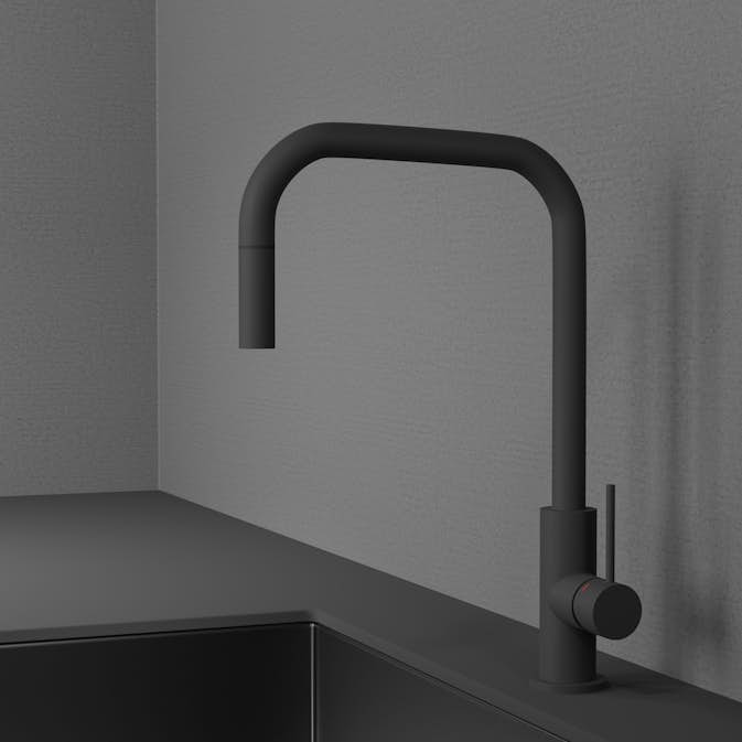 Köksblandare Primy Steel Accent Square med Utdragbar Pip