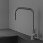 Köksblandare Scandtap Steel Accent Square med Utdragbar Pip