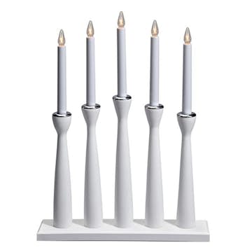 Adventsljusstake Markslöjd Måseskär Vit 5-armad