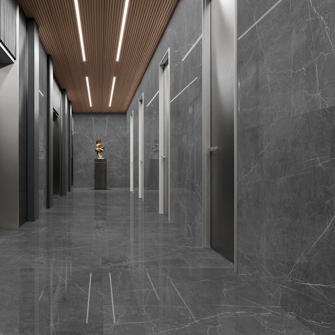 Klinker Tenfors Leto Grey Marmor Blank 120x120 cm