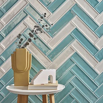 Kakel Tenfors Jewell Sky Blank 7,5x30 cm