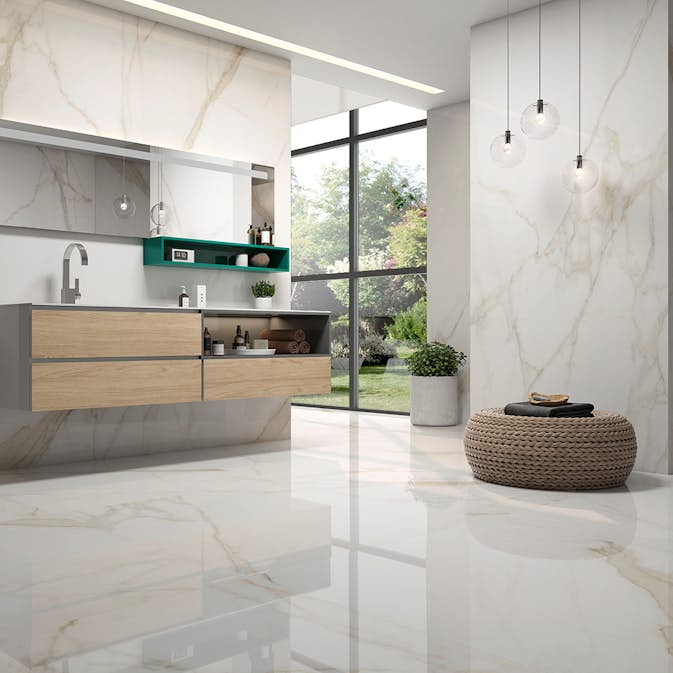 Klinker Tenfors Tholos Gold Blank Marmor 60x120 cm