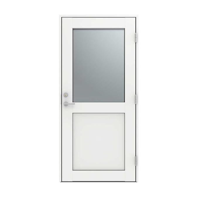 Altandörr Diplomat Vit Klarglas Aluminum