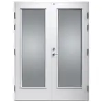 Altandörr Pardörr Diplomat Vit Klarglas Trä