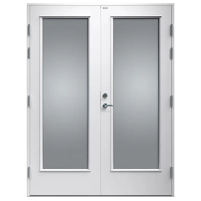 Altandörr Pardörr Diplomat Vit Klarglas Trä