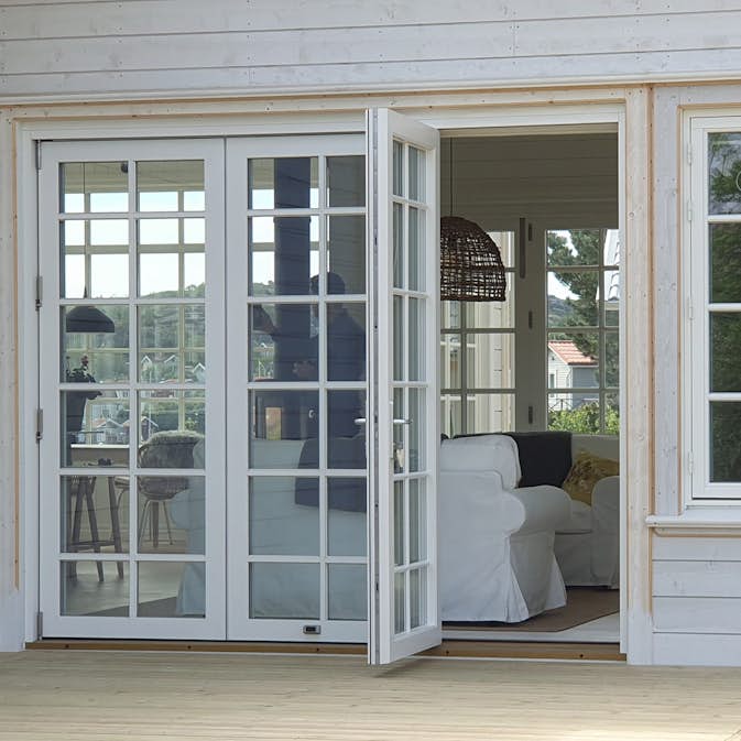 Vikdörr Vilenta Åre Trä/Aluminium 3-Delat