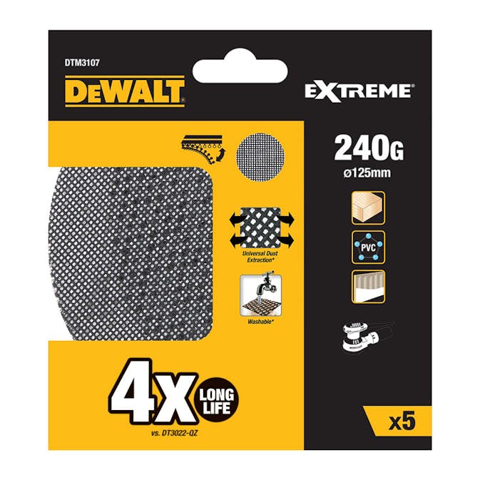 Slipnät DeWalt DTM3107 125 mm 120G 5-Pack Till Excenterslip